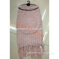 newest sexy pink acrylic knit hat scarf set with tassel achecol bufanda infinito bufanda by Real Fashion